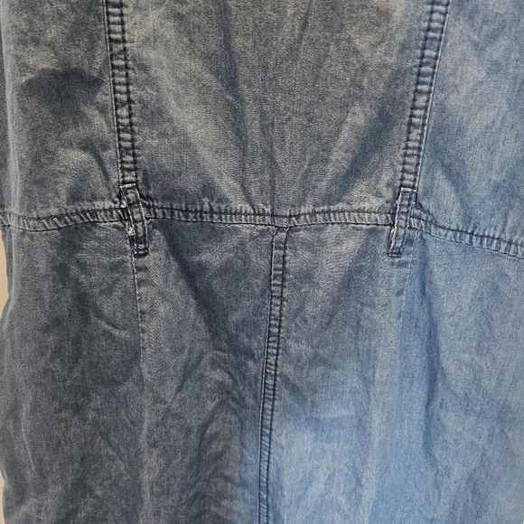 Cotton Denim Button Down Midi Dress - Picture 6 of 11